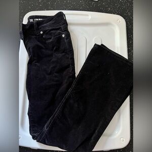 GAP Girls Black Low Rise Velvet Jeans